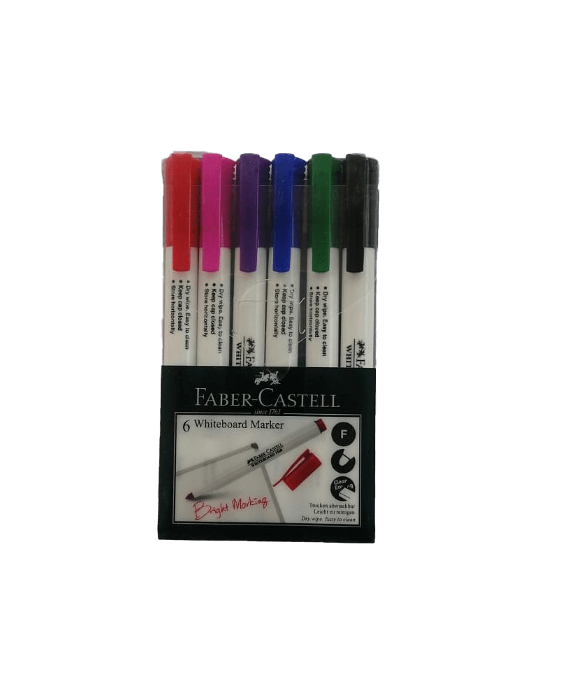 Faber-Castel White Board Marker 6 Pcs | AL BADER STATIONERY